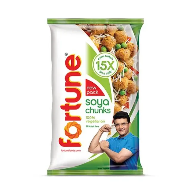 Fortune Soya Chunks, 1 kg Pouch-2.webp